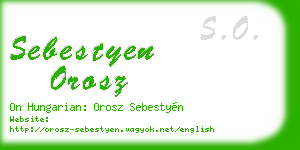 sebestyen orosz business card