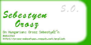 sebestyen orosz business card